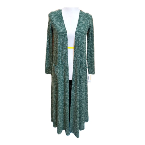 LuLaRoe Sarah Size XS Green Long Cardigan Host Pick - Picture 5 of 5